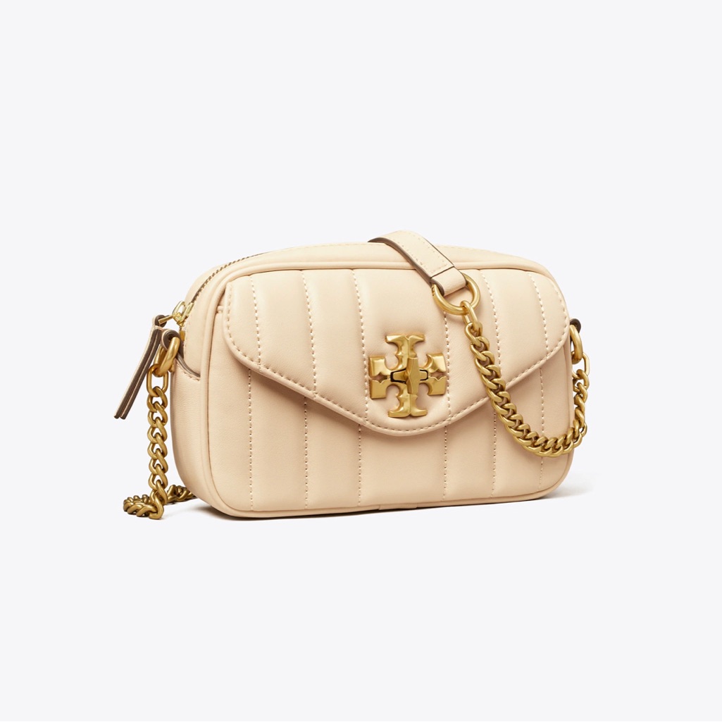 Tory Burch Kira Mini Camera Bag Brie/Rolled Gold. Firm Price!